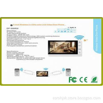 9" LCD body sensors villa intercom system color video door